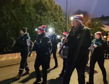 Parade de noel de golbey 2024 avec l'orchestre d'harmonie
