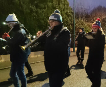 Parade de noel de golbey 2024 avec l'orchestre d'harmonie