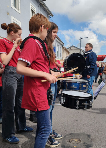 L'orchestre d'harmonie à la foire aux beignets râpés 2025 à Golbey