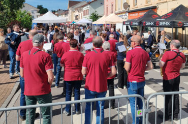 L'orchestre d'harmonie à la foire aux beignets râpés 2025 à Golbey