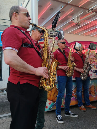L'orchestre d'harmonie à la foire aux beignets râpés 2025 à Golbey